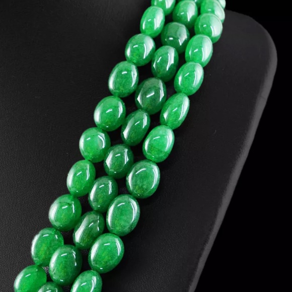 Earth mined EMERALD necklace - Picture 2 of 3
